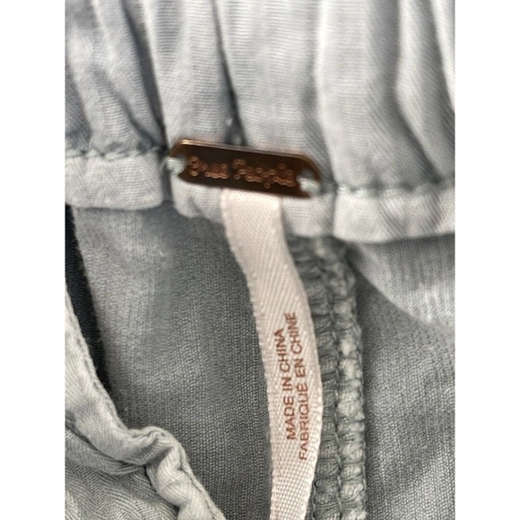 FREE PEOPLE Margate Pleated Trousers Washed Out Aqua Green Size XS - Picture 8 of 8